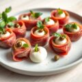 Rosbief bonbons met mozzarella