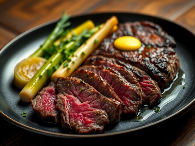 Rumsteak met prei