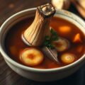 Runderbouillon met bier en merg
