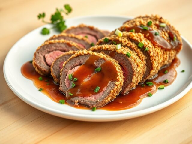 Runderrollade met krokante korst