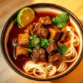 Runderstoof met Rijstvermicelli op Thaise Wijze