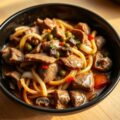 Russische biefstuk (Stroganoff)