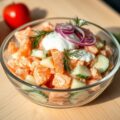 Russische zalmsalade