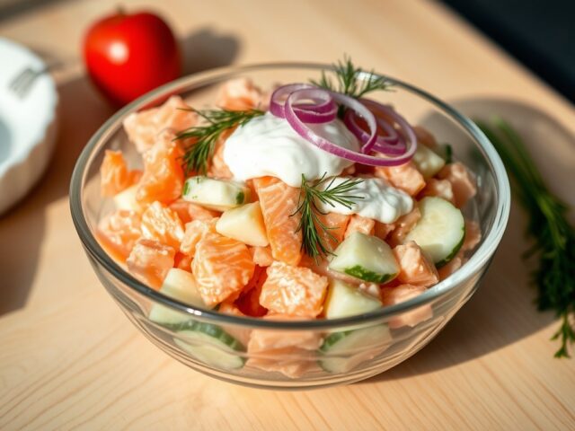 Russische zalmsalade