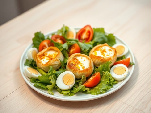 Salade Croustillant fromage de chèvre chaud