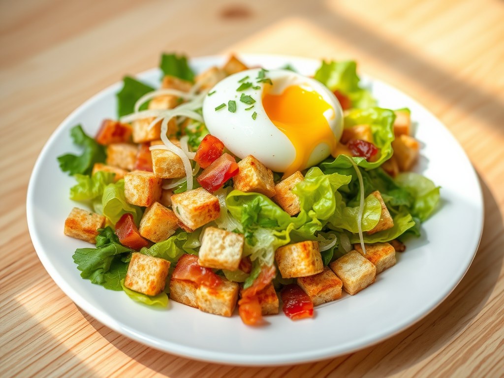 Salade Lyonnaise 2, AI-gegenereerde illustratie