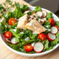 Salade met gerookte forel
