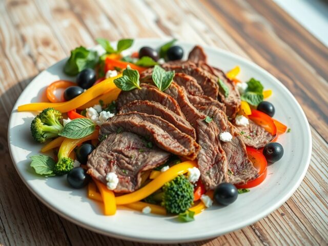 Salade met lamsvlees