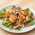 salade met Livacoppa en coquilles St. Jacques