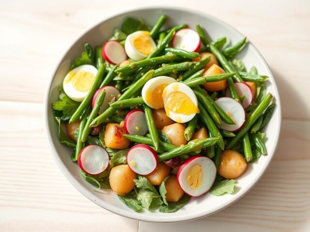 Salade met Sperciebonen à la Niçoise