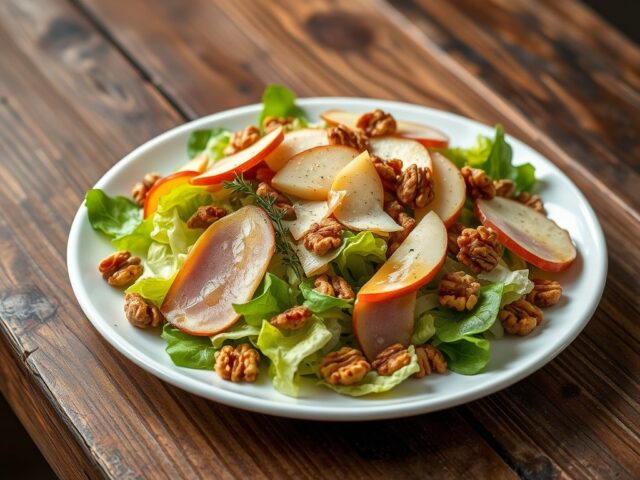 Salade met witlof en geroosterde ham