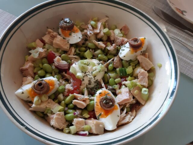 Salade Niçoise met edamame boontjes