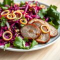 Salade Rood ( ± Rode Kool) met Eendenborstfilet