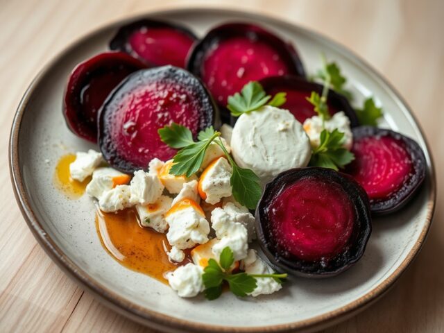 Salade van Gepofte Bietjes met Geitenkaas