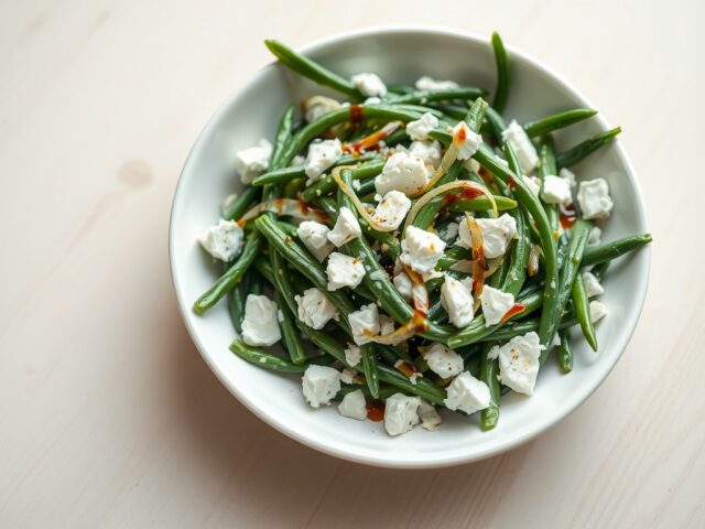 Salade van sperziebonen en roquefort (zie opm)