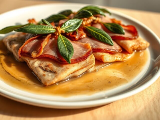 Saltimbocca alla romana (kalfsoesters als in Rome)