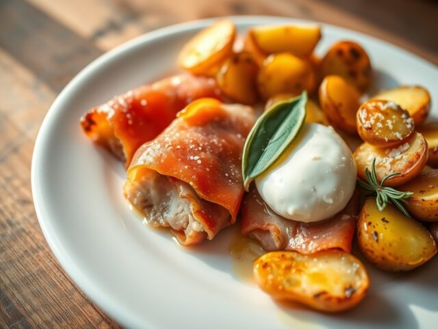 Saltimbocca en krieltjes met geurige rozemarijn