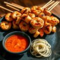 Saté Cancing Udang-Ayam Sambal Matah