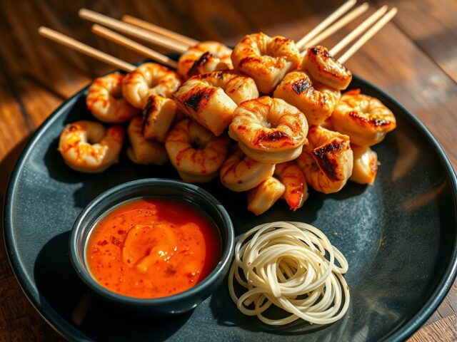 Saté Cancing Udang-Ayam Sambal Matah