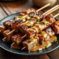 Saté van Varkensvlees met Saté-Saus (VARIATIE)