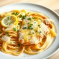 Scaloppine al limone e pappardelle