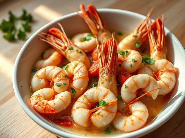 Scampi’s in een looksausje