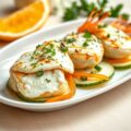 Scampi’s met geitenkaas ( zie opm )