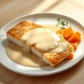 Schelvis met mosterdsaus