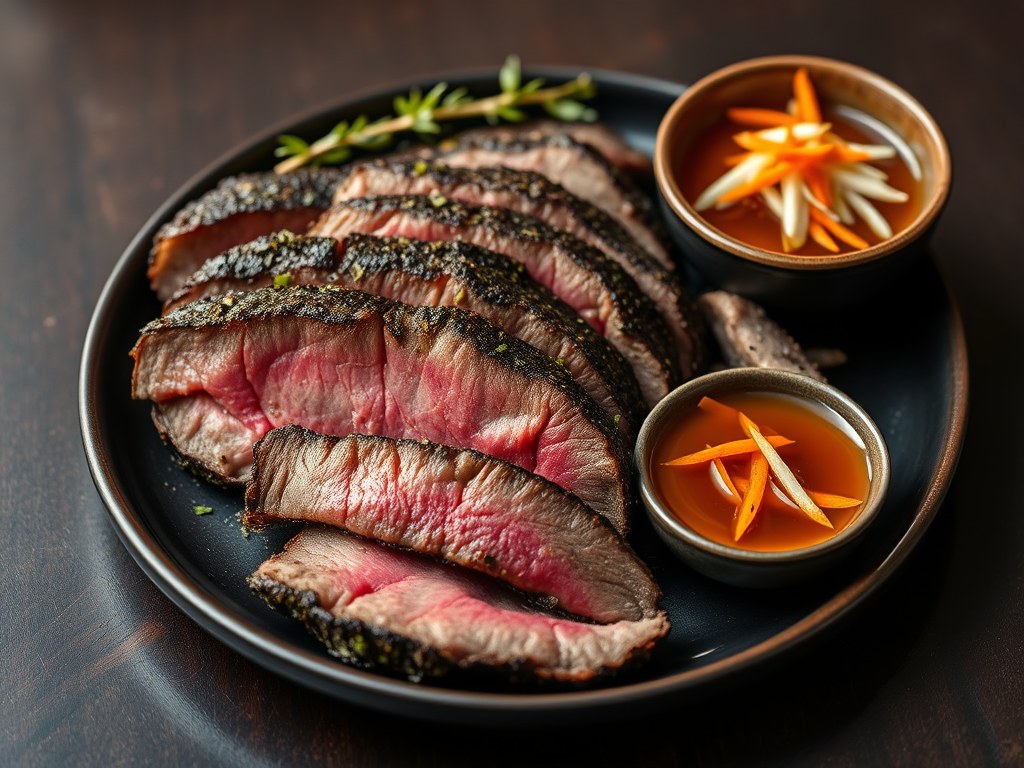 Schouder Sucade met een Ponzu Saus, AI-gegenereerde illustratie