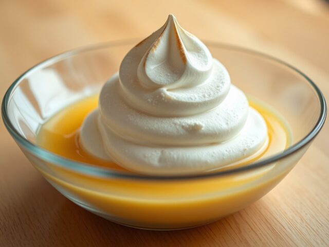 Schuimberg in zabaglionesaus
