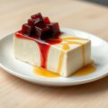 Semifreddo van olijfolie met gelei van Cabernet-sa