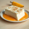 Sesam parfait met mango coulis