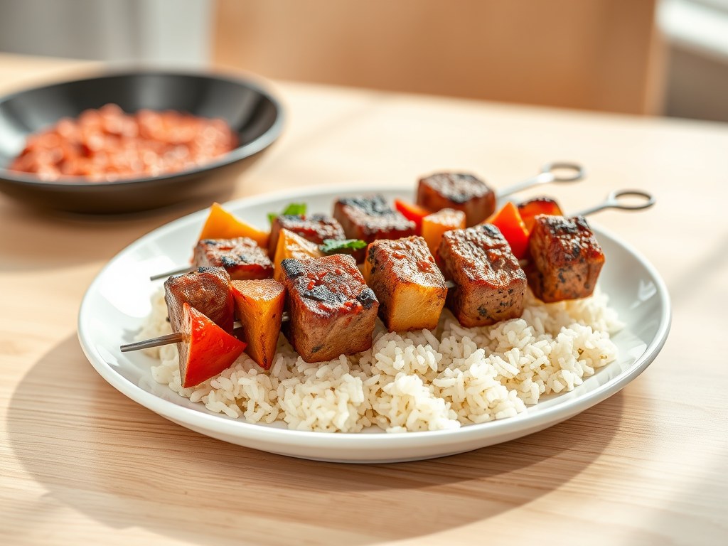 Shish-kebab, AI-gegenereerde illustratie