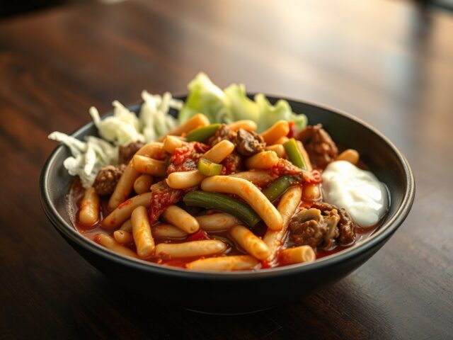 Shoarma-bonenschotel