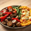Shoarma groenten schotel met rösti en kaas