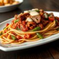 Shoarma spaghetti