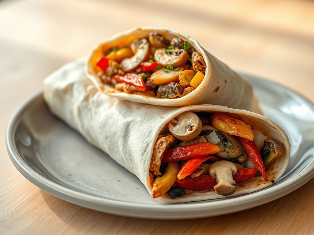 Shoarma wrap, AI-gegenereerde illustratie