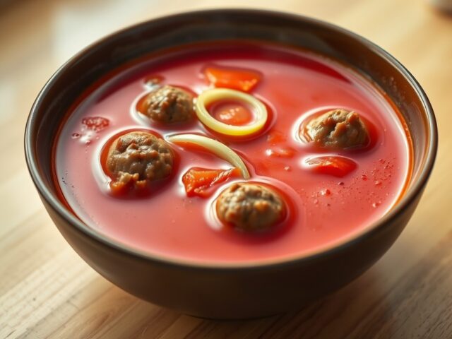 Simpele gevulde tomatensoep