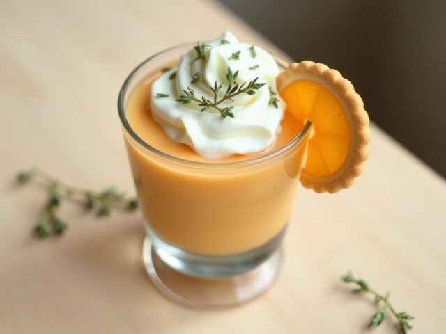 Sinaasappelcrème met tijm