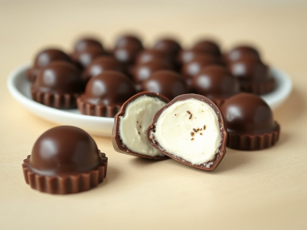 Slagroom bonbons, AI-gegenereerde illustratie