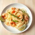Smalle tagliatelle met scampi’s