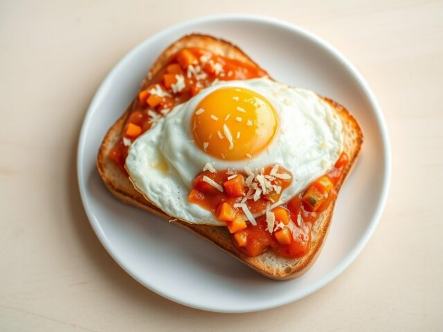 Sneetje ei met zigeunersaus