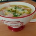 Snelle bloemkoolsoep met ham en lente-uitjes
