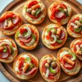 Snelle mini pizza-snack