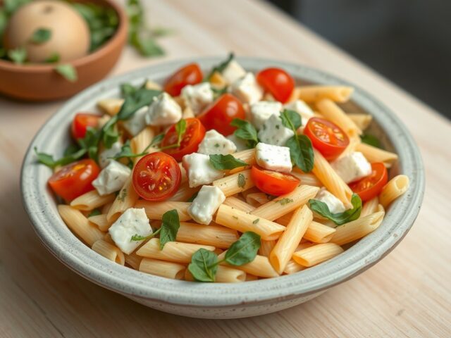 Snelle Pastasalade met Brie en Rucola