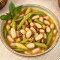 Snijbonen met pickels, room en witte bonen