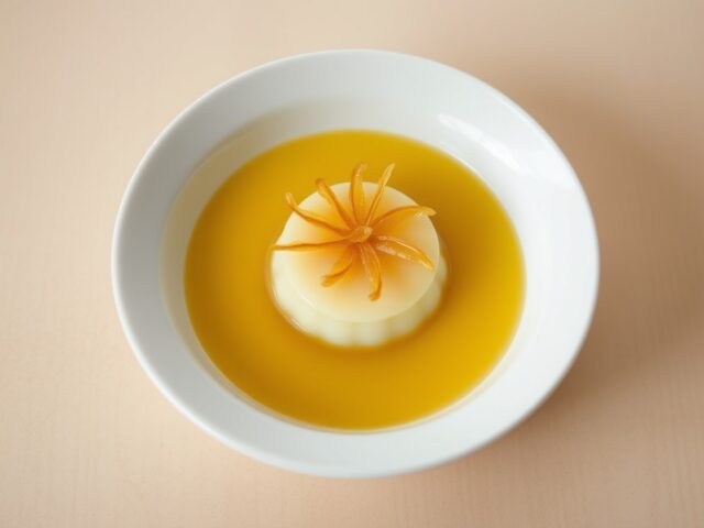 Soep van ananas met gekonfijte venkel en anijsflan