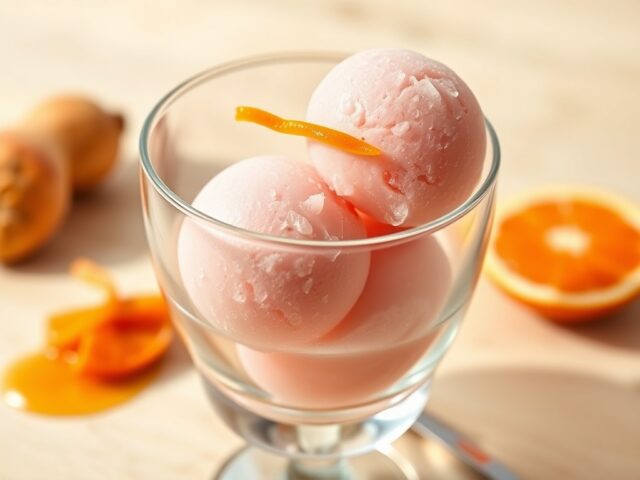 Sorbet van rosé champagne