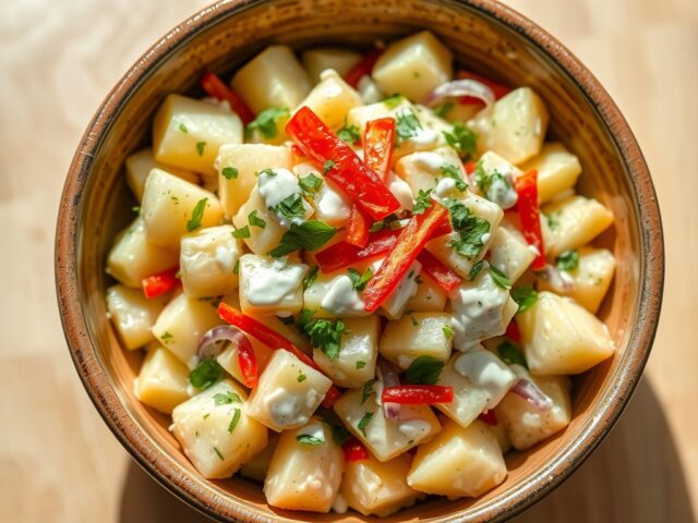 Spaanse aardappel maaltijdsalade