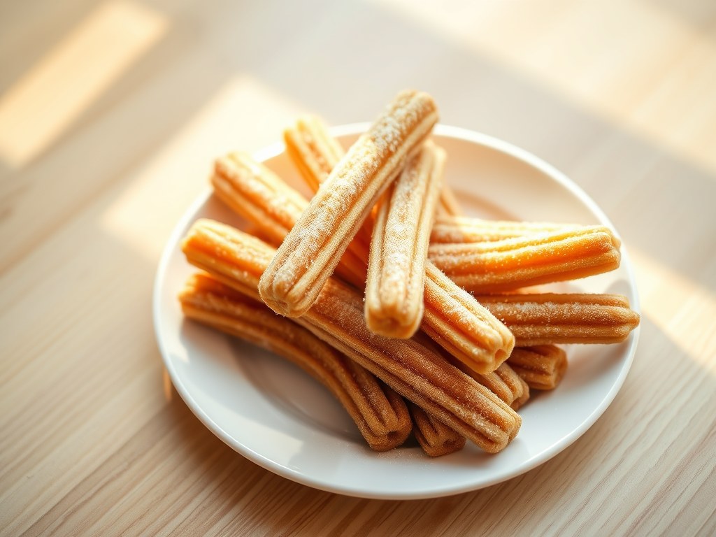 Spaanse Churros, AI-gegenereerde illustratie